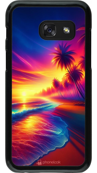 Coque Samsung Galaxy A3 (2017) - Plage coucher soleil flashy