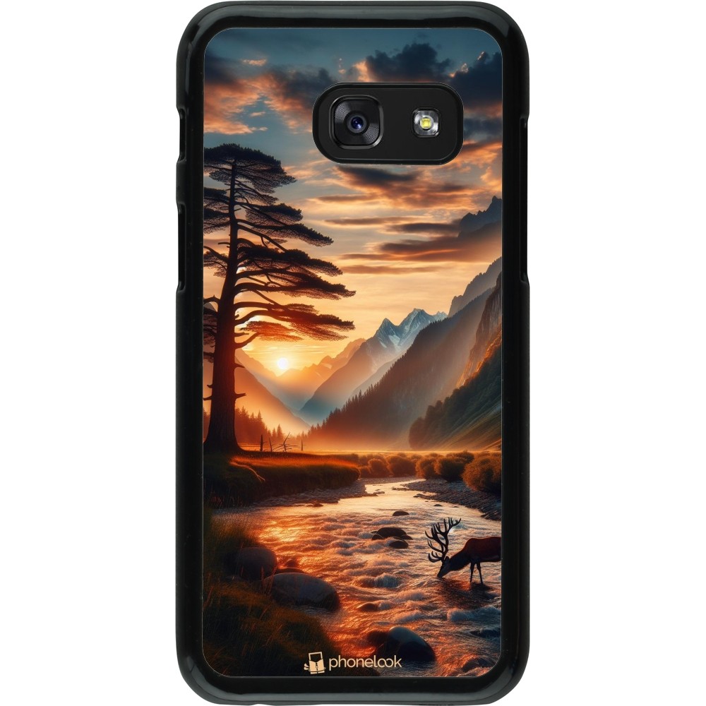 Coque Samsung Galaxy A3 (2017) - Valley Sunset Deer Tree