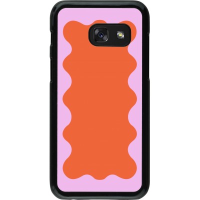 Coque Samsung Galaxy A3 (2017) - Wavy Rectangle Orange Pink