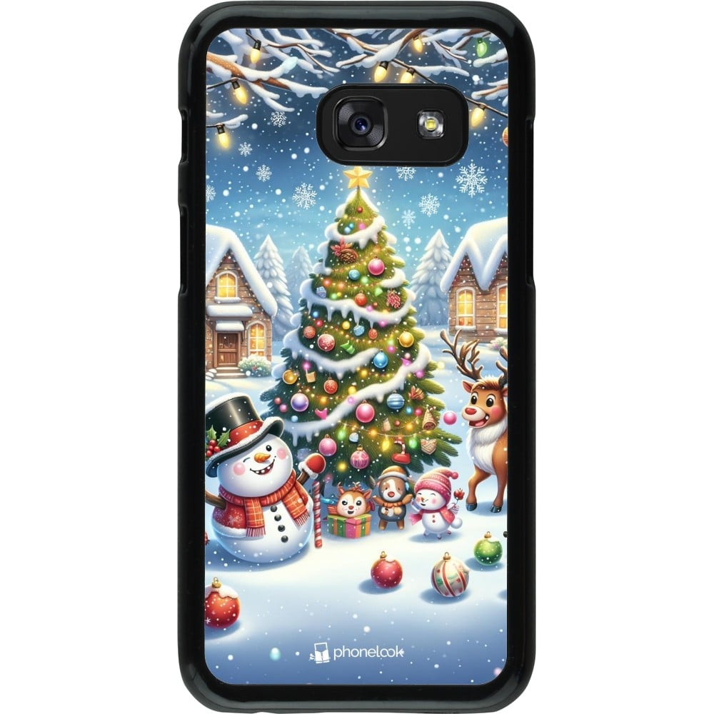 Coque Samsung Galaxy A3 (2017) - Noël 2023 bonhomme de neige et sapin