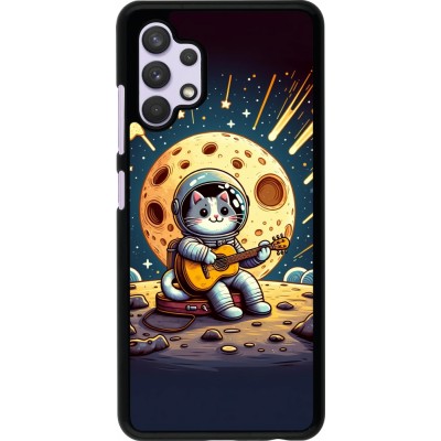 Coque Samsung Galaxy A32 - AstroCat RockLune