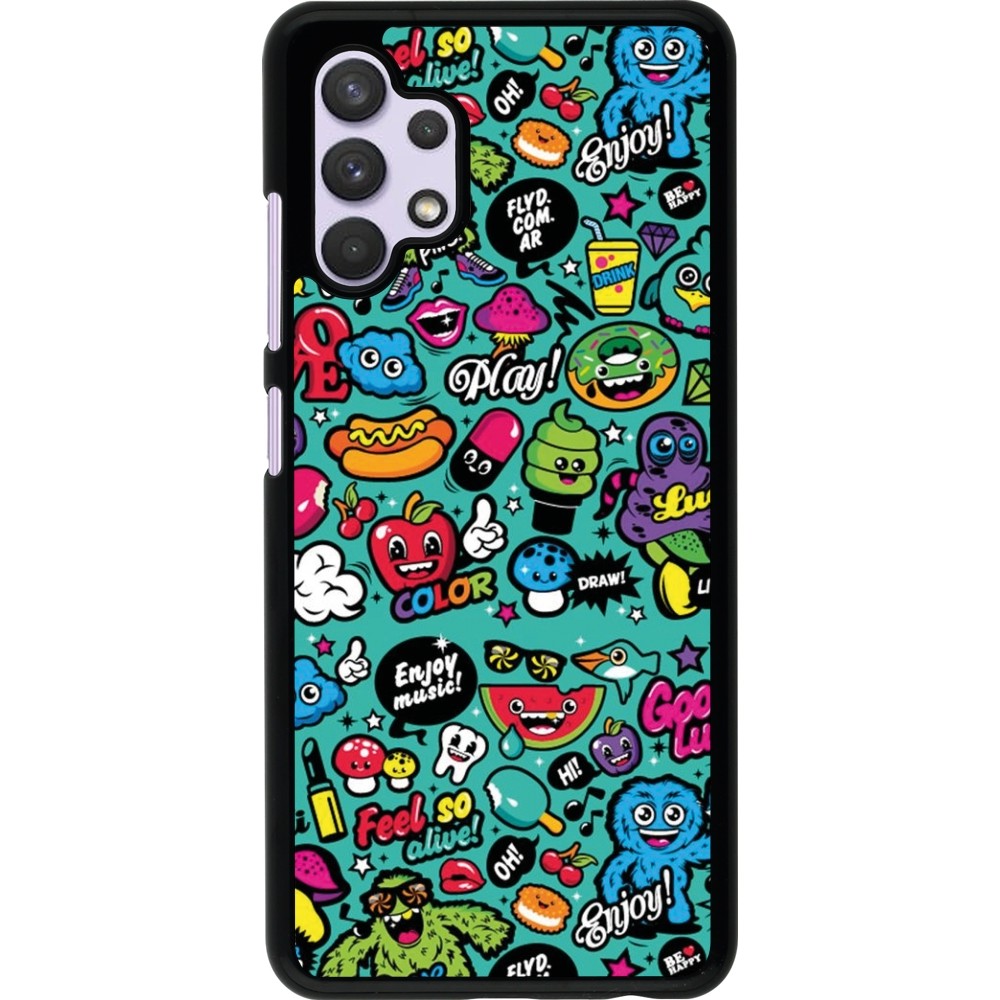 Samsung Galaxy A32 Case Hülle - Cartoons old school