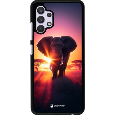 Coque Samsung Galaxy A32 - Elephant Sunrise Beauty