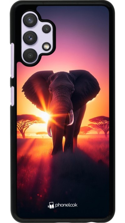 Coque Samsung Galaxy A32 - Elephant Sunrise Beauty