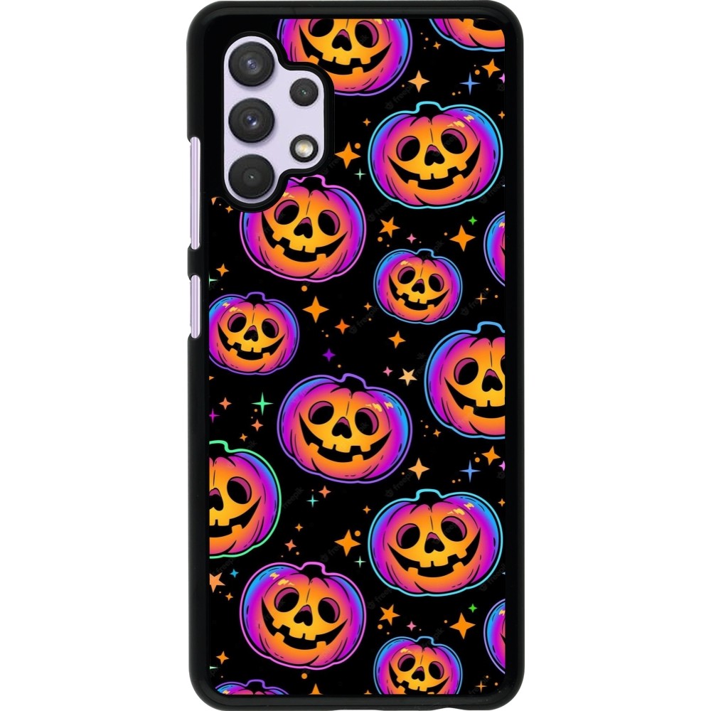 Coque Samsung Galaxy A32 - Halloween 2024 rainbow pumpkins