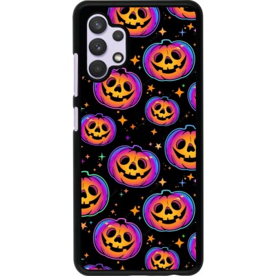 Coque Samsung Galaxy A32 - Halloween 2024 rainbow pumpkins