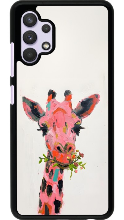 Coque Samsung Galaxy A32 - Pink Girafe Paint