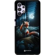 Coque Samsung Galaxy A32 - Renard lune forêt