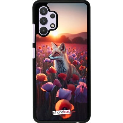 Coque Samsung Galaxy A32 - Renard pourpre au crépuscule