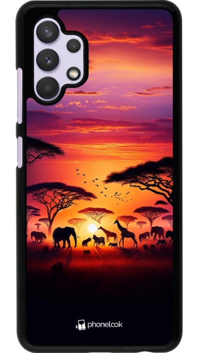 Coque Samsung Galaxy A32 - Safari sunset wildlife