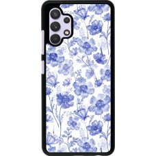 Coque Samsung Galaxy A32 - Spring 23 watercolor blue flowers