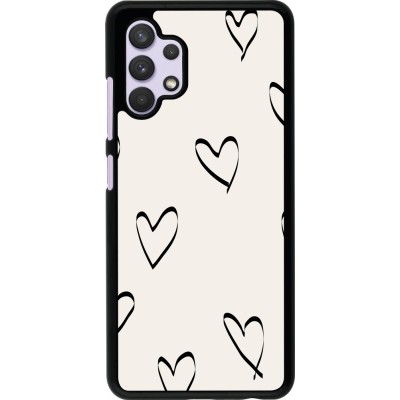 Coque Samsung Galaxy A32 - Valentine 2023 minimalist hearts