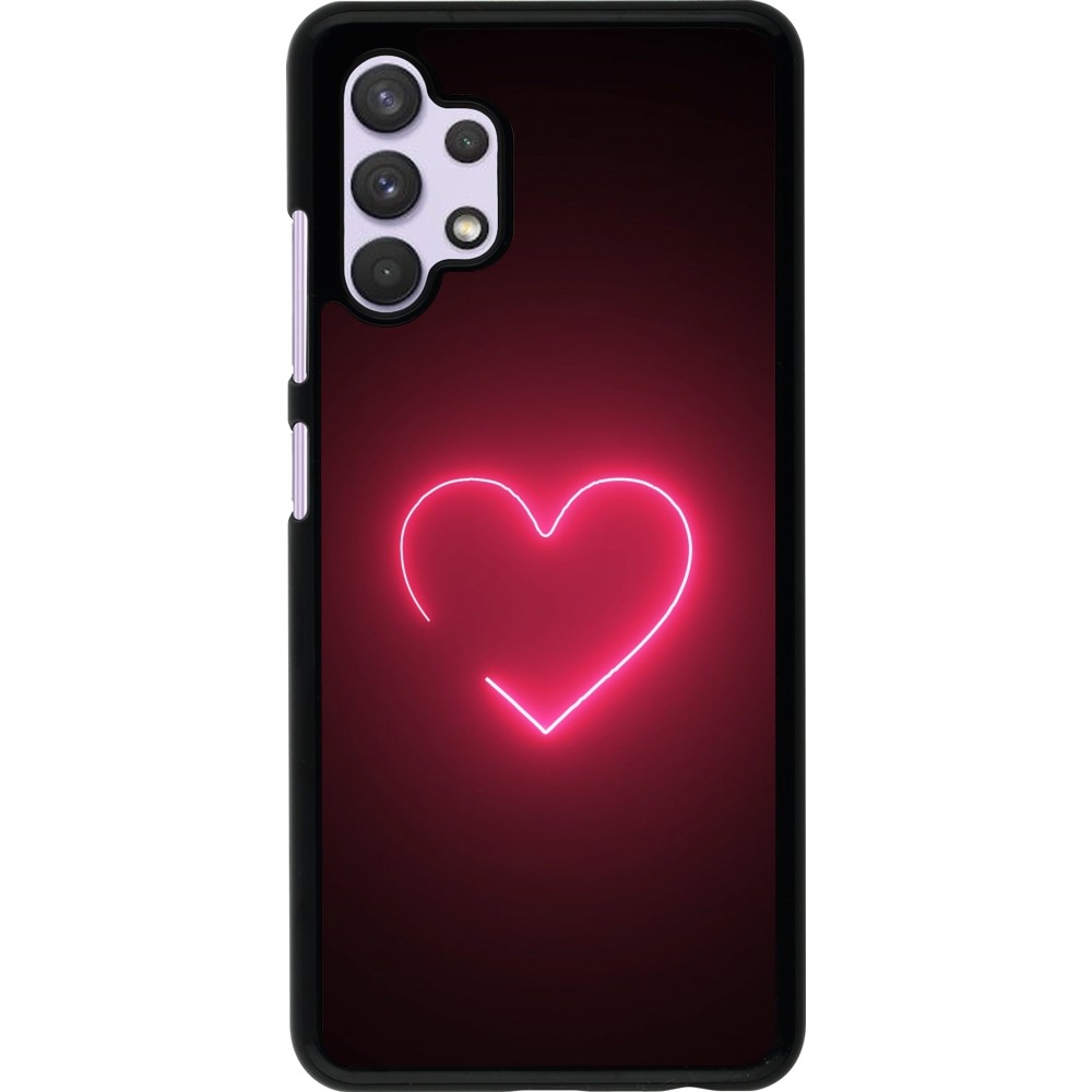 Coque Samsung Galaxy A32 - Valentine 2023 single neon heart