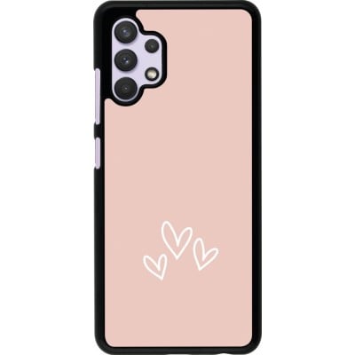 Coque Samsung Galaxy A32 - Valentine 2023 three minimalist hearts