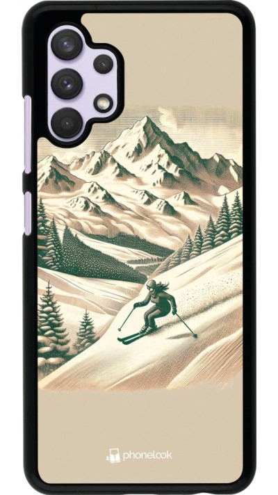 Coque Samsung Galaxy A32 - Vintage Ski Mountain