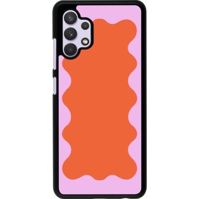 Coque Samsung Galaxy A32 - Wavy Rectangle Orange Pink