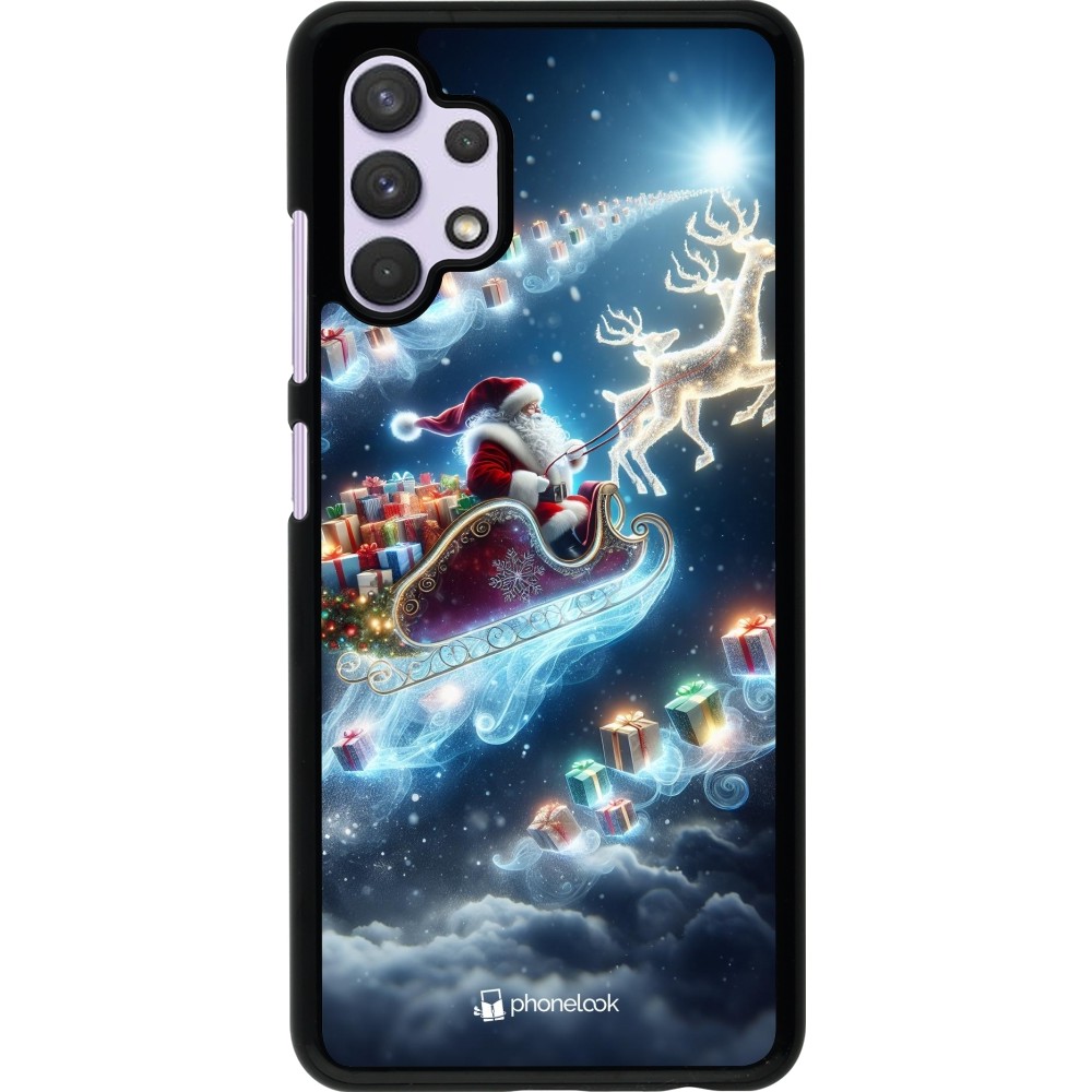 Coque Samsung Galaxy A32 - Noël 2023 Père Noël enchanté