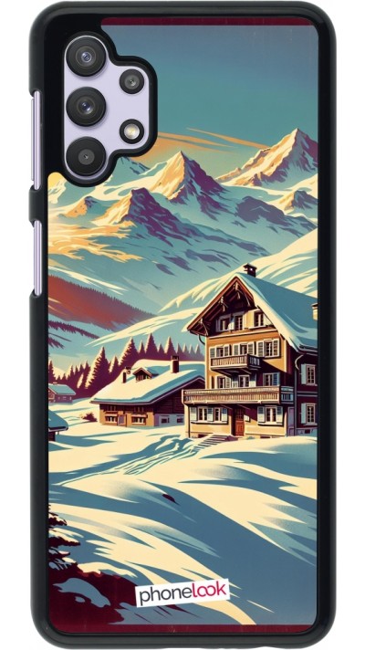 Coque Samsung Galaxy A32 5G - Chalet montagne enneigée