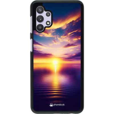 Coque Samsung Galaxy A32 5G - Coucher soleil jaune violet