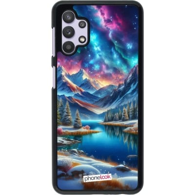 Coque Samsung Galaxy A32 5G - Fantasy Mountain Lake Sky Stars