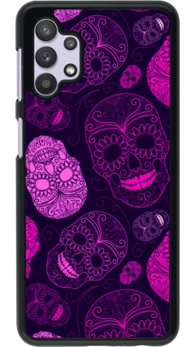 Coque Samsung Galaxy A32 5G - Halloween 2023 pink skulls