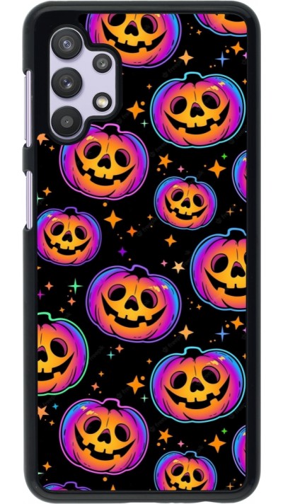 Coque Samsung Galaxy A32 5G - Halloween 2024 rainbow pumpkins