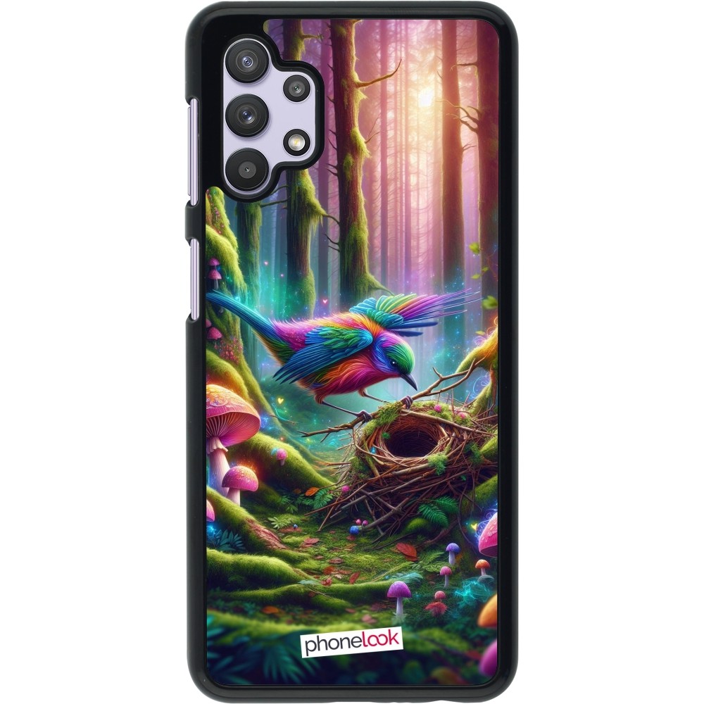 Coque Samsung Galaxy A32 5G - Oiseau Nid Forêt