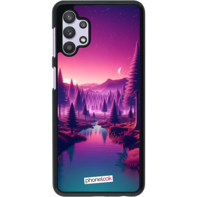 Coque Samsung Galaxy A32 5G - Paysage Violet-Rose