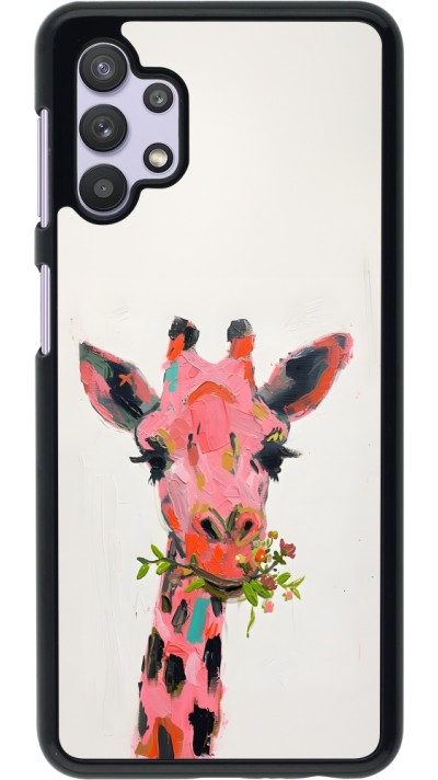 Coque Samsung Galaxy A32 5G - Pink Girafe Paint