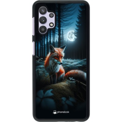 Coque Samsung Galaxy A32 5G - Renard lune forêt