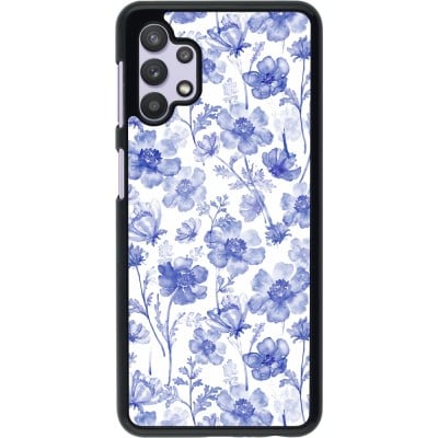 Coque Samsung Galaxy A32 5G - Spring 23 watercolor blue flowers