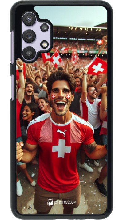 Coque Samsung Galaxy A32 5G - Supporter Suisse Euro 2024