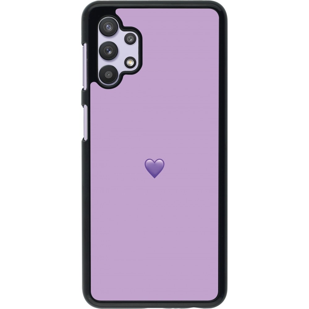 Coque Samsung Galaxy A32 5G - Valentine 2023 purpule single heart