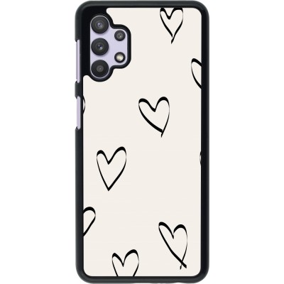 Coque Samsung Galaxy A32 5G - Valentine 2023 minimalist hearts