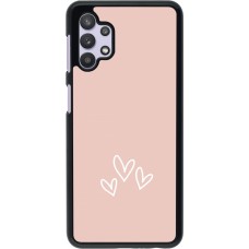 Coque Samsung Galaxy A32 5G - Valentine 2023 three minimalist hearts