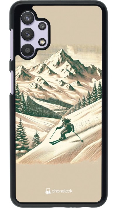 Coque Samsung Galaxy A32 5G - Vintage Ski Mountain