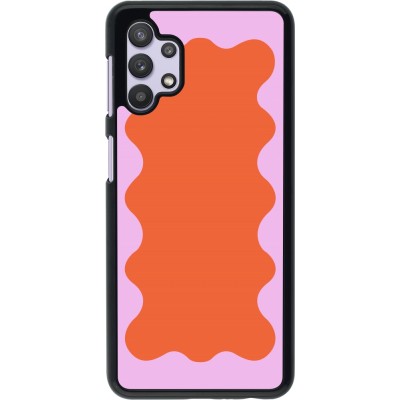 Coque Samsung Galaxy A32 5G - Wavy Rectangle Orange Pink