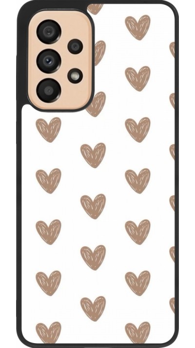 Coque Samsung Galaxy A33 5G - Silicone rigide noir Autumn 2024 brown hearts