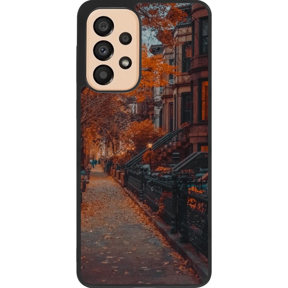 Coque Samsung Galaxy A33 5G - Silicone rigide noir Autumn 2024 city