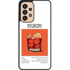 Coque Samsung Galaxy A33 5G - Silicone rigide noir Cocktail recette Negroni