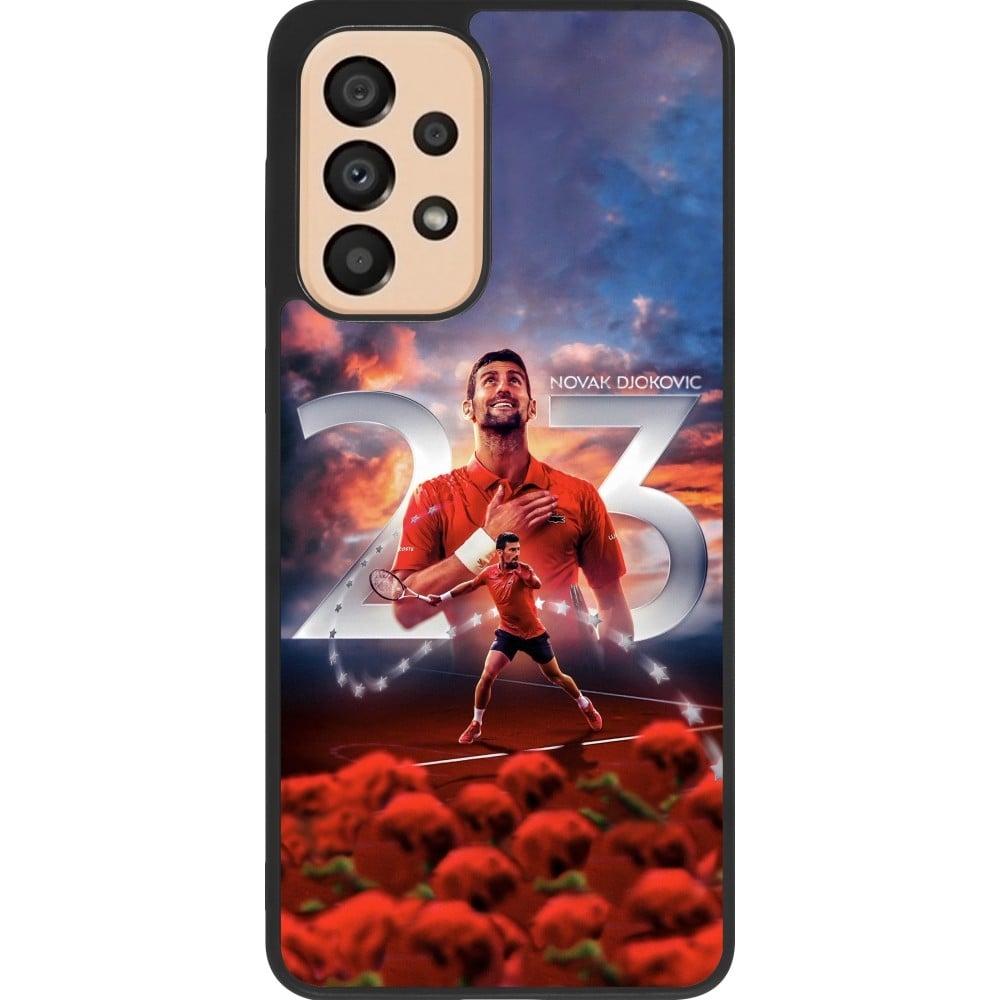 Coque Samsung Galaxy A33 5G - Silicone rigide noir Djokovic 23 Grand Slam