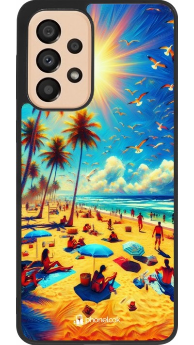 Coque Samsung Galaxy A33 5G - Silicone rigide noir Été Paradis Paint