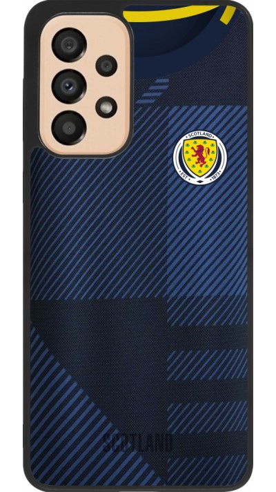 Coque Samsung Galaxy A33 5G - Silicone rigide noir Maillot de football Ecosse personnalisable