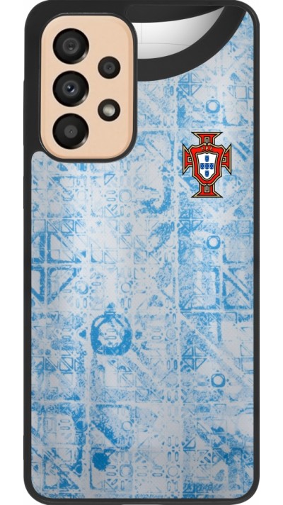 Coque Samsung Galaxy A33 5G - Silicone rigide noir Maillot de football Portugal Extérieur personnalisable