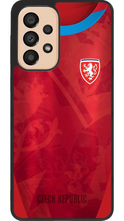 Samsung Galaxy A33 5G Case Hülle - Silikon schwarz Tschechische Republik personalisierbares Fussballtrikot