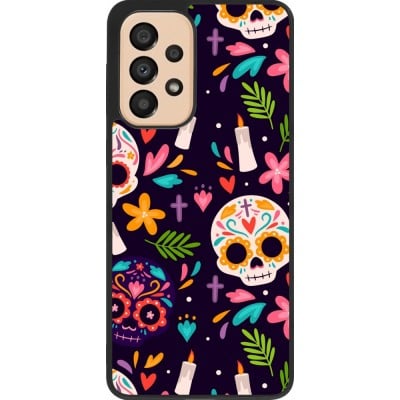 Coque Samsung Galaxy A33 5G - Silicone rigide noir Halloween 2023 mexican style