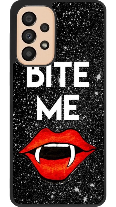 Coque Samsung Galaxy A33 5G - Silicone rigide noir Halloween 2024 bite me