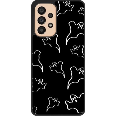 Coque Samsung Galaxy A33 5G - Silicone rigide noir Halloween 2024 black and white ghosts