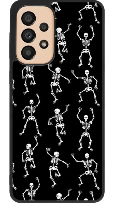 Coque Samsung Galaxy A33 5G - Silicone rigide noir Halloween 2024 dancing skeleton