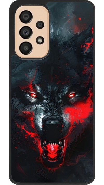 Coque Samsung Galaxy A33 5G - Silicone rigide noir Halloween 2024 mad werewolf